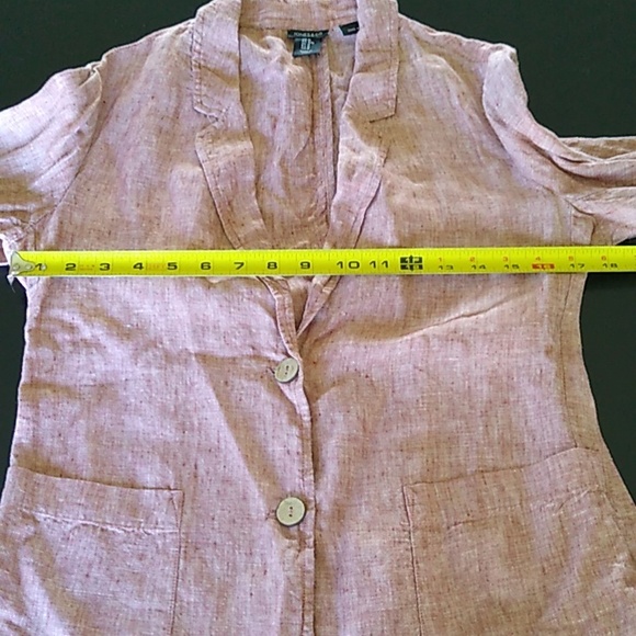 Jones & Co. linen blazer heather red size M - Picture 12 of 15